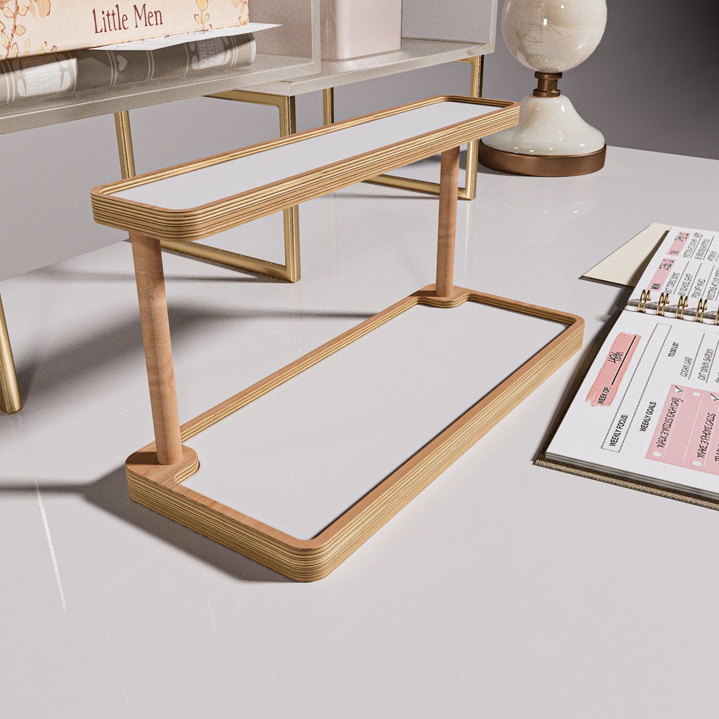 Wooden-Studio-Masaustu-Organizer-Cift-Katli-Beyaz-1