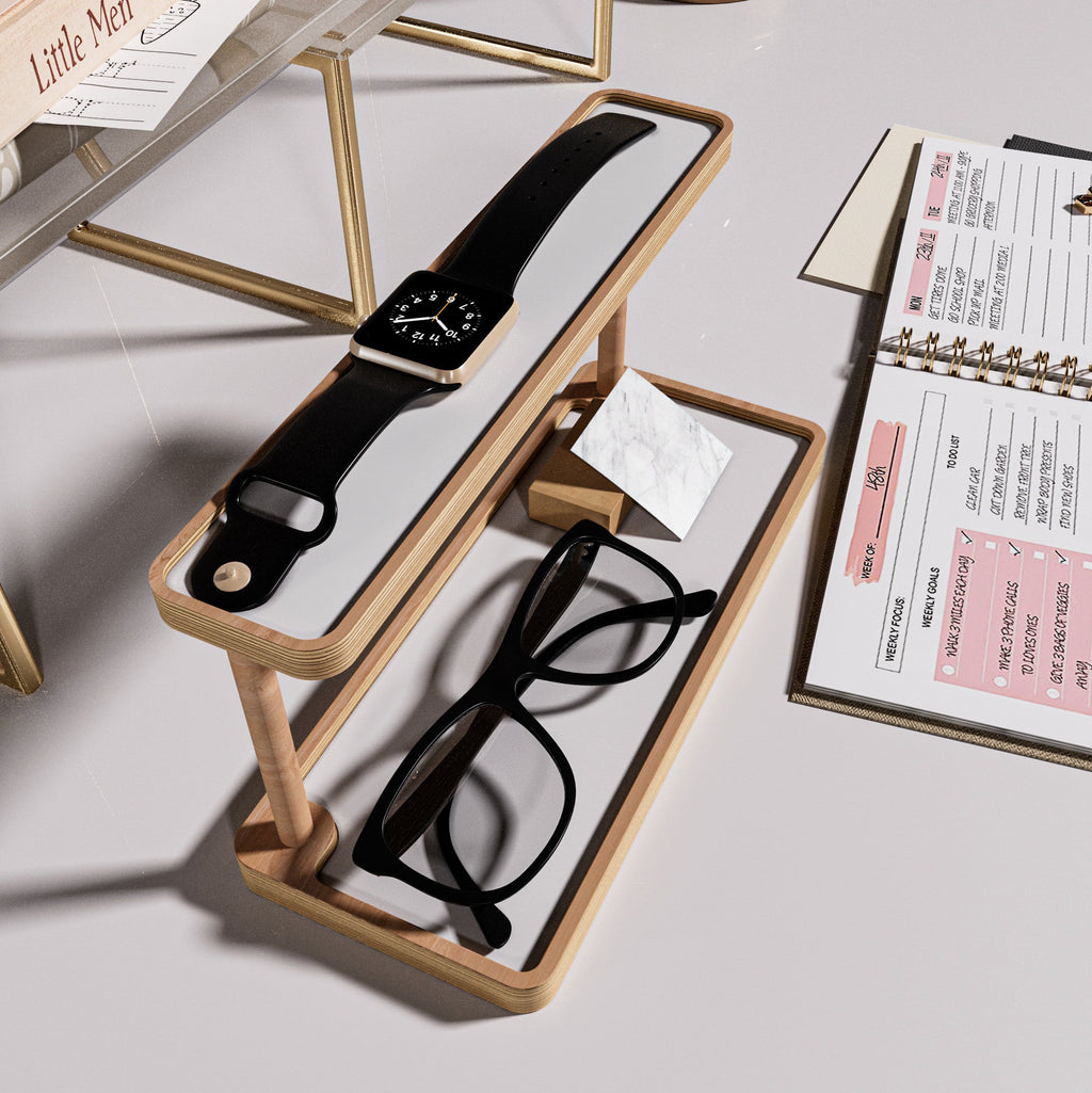 Wooden-Studio-Masaustu-Organizer-Cift-Katli-Beyaz-4