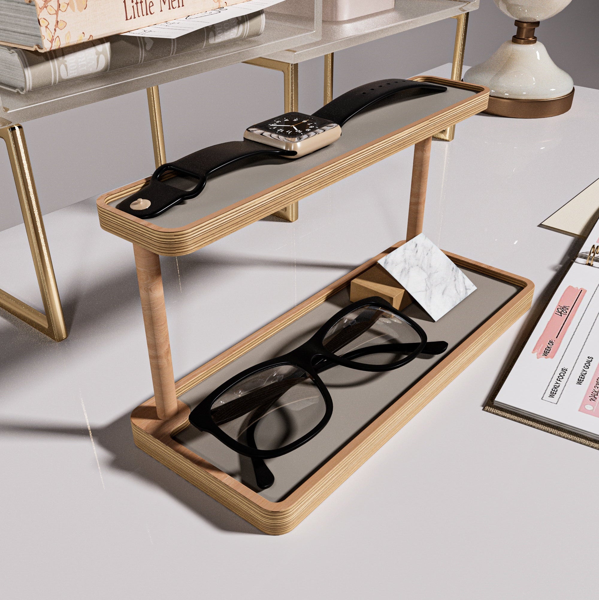 Wooden-Studio-Masaustu-Organizer-Cift-Katli-Kumtasi-2