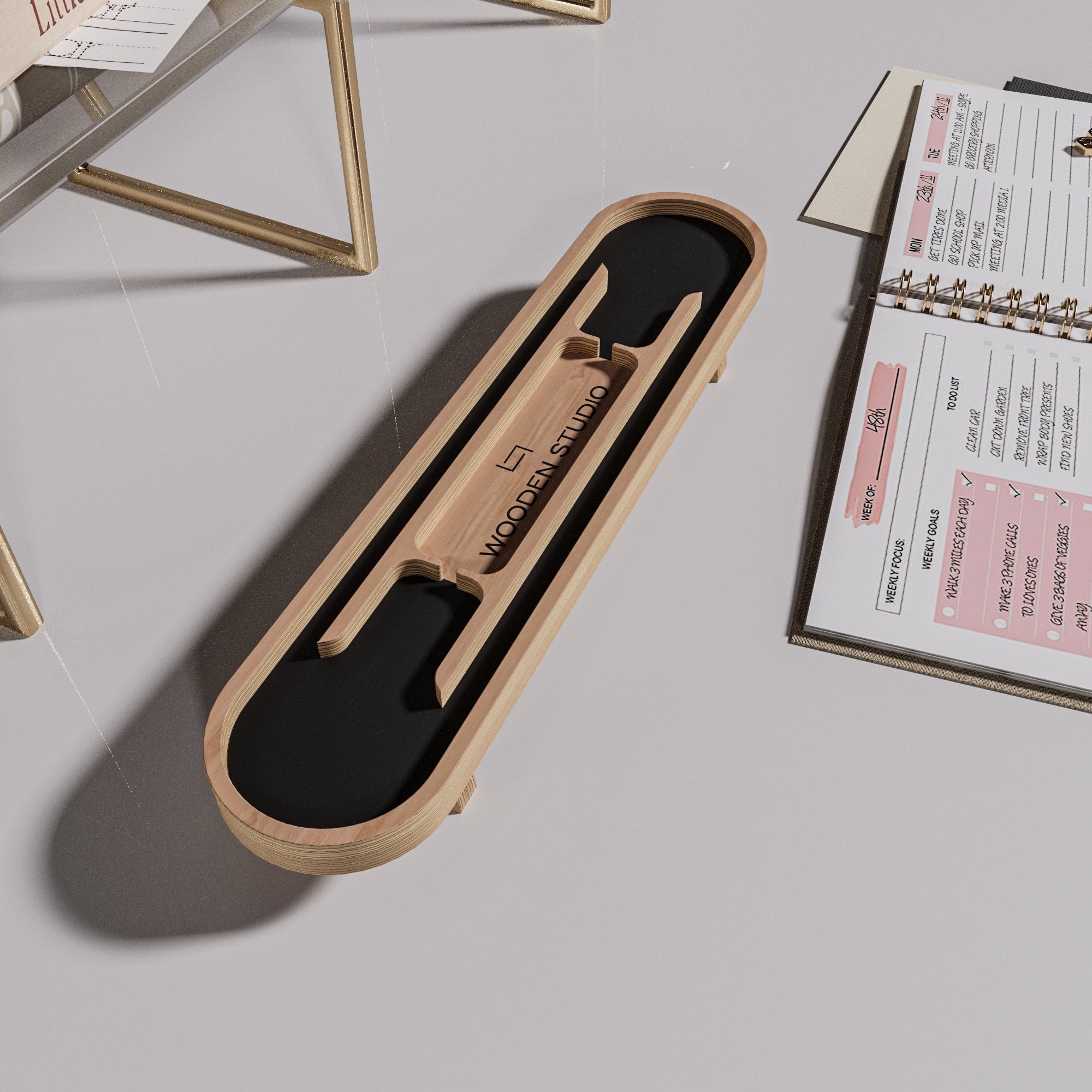 Wooden-Studio-Masaustu-Organizer-Siyah-1